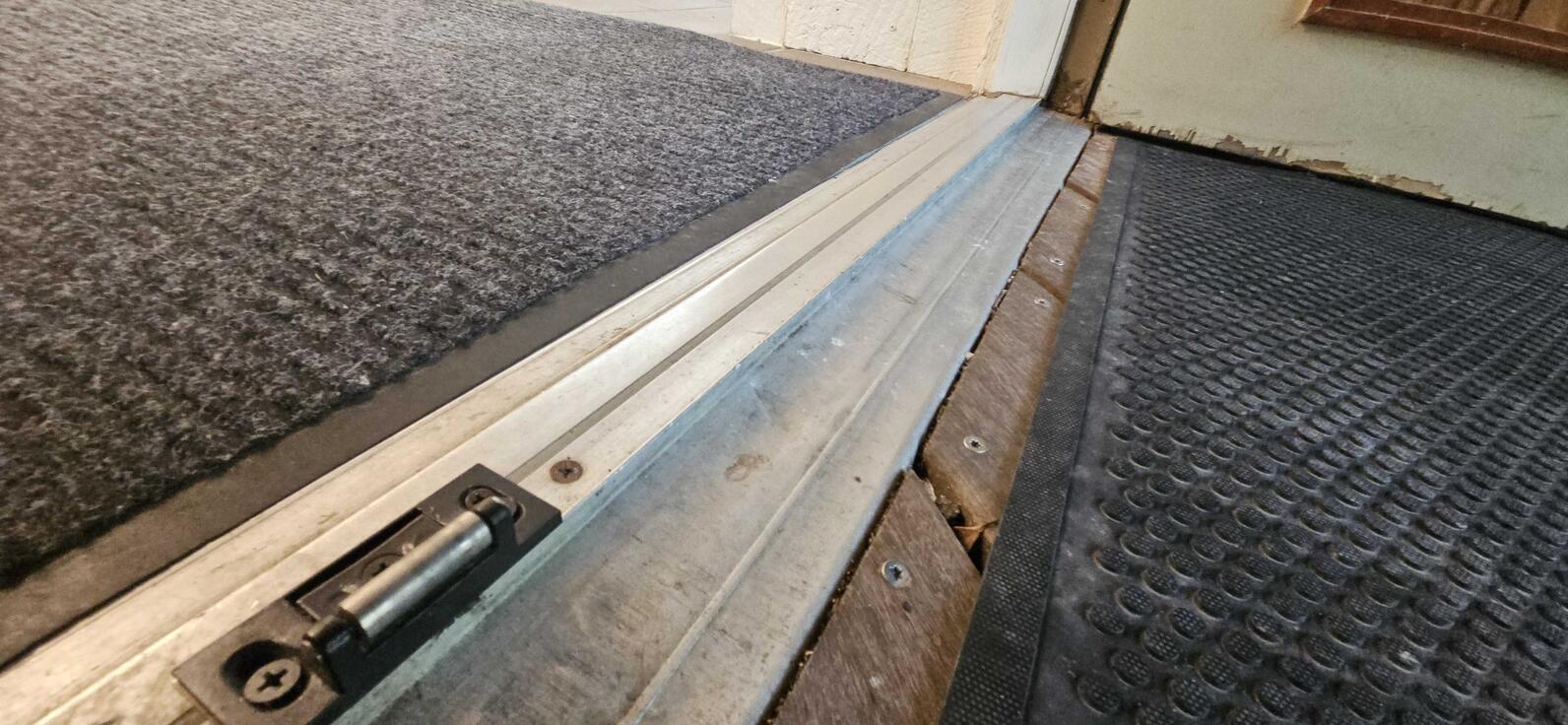 Both the front and back door have an elevated weather strip that can create a small challenge for wheels.